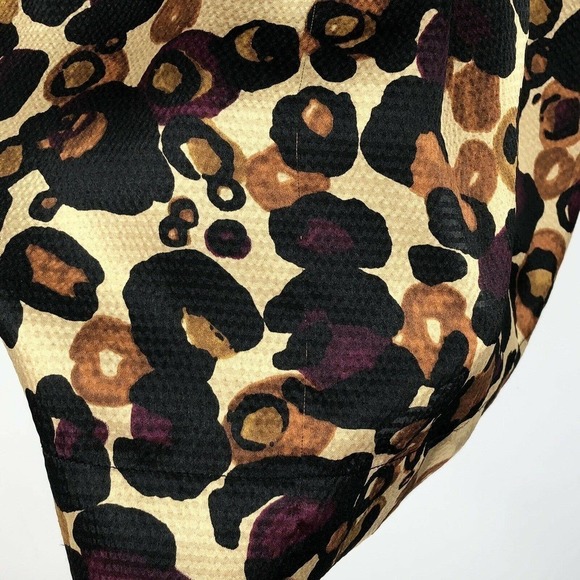 Apt. 9 Sleeveless Peplum Top Multicolor Print Pleated Scoop Neck Women's Size S - Picture 4 of 12